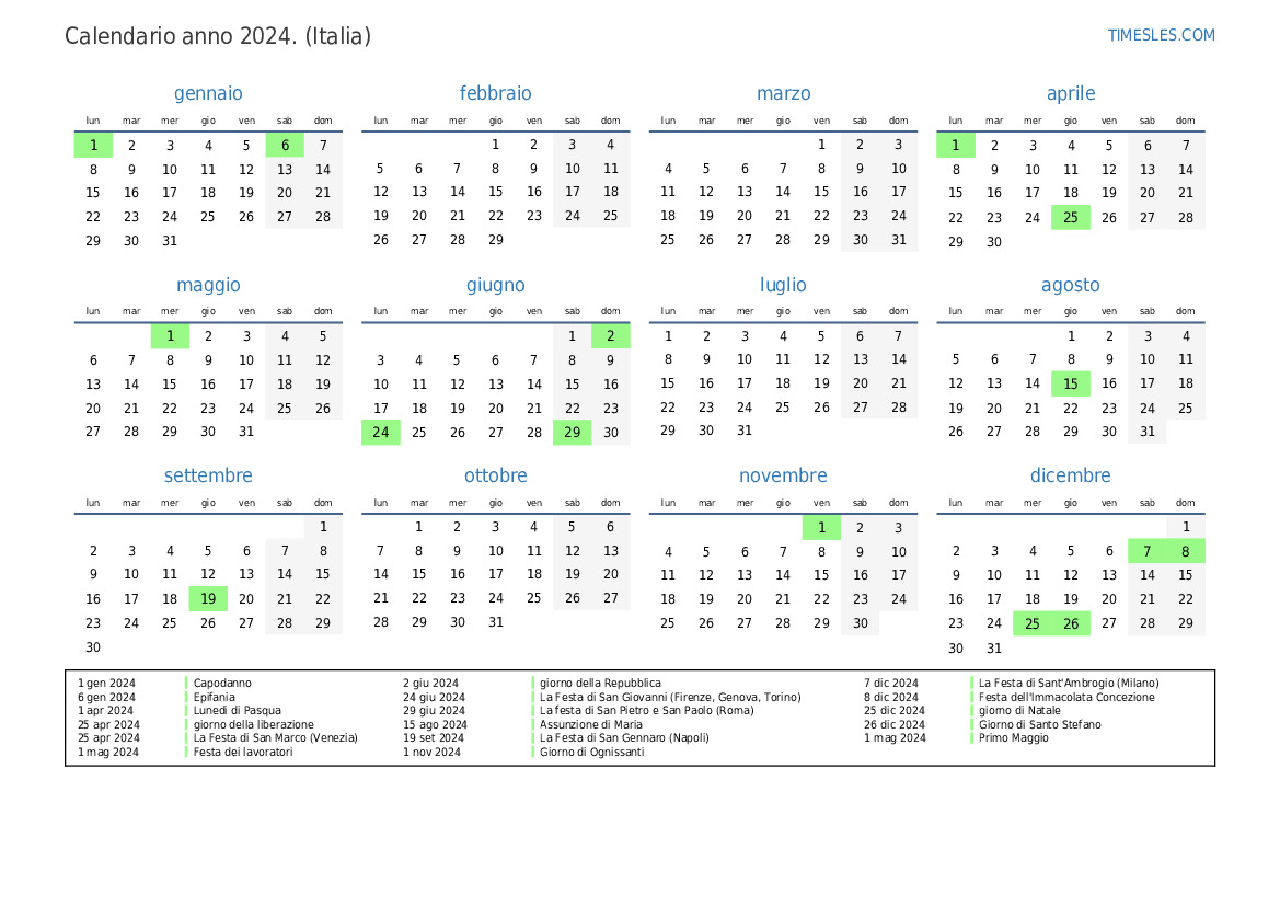 Italy Calendar 2024 Calendar 2024