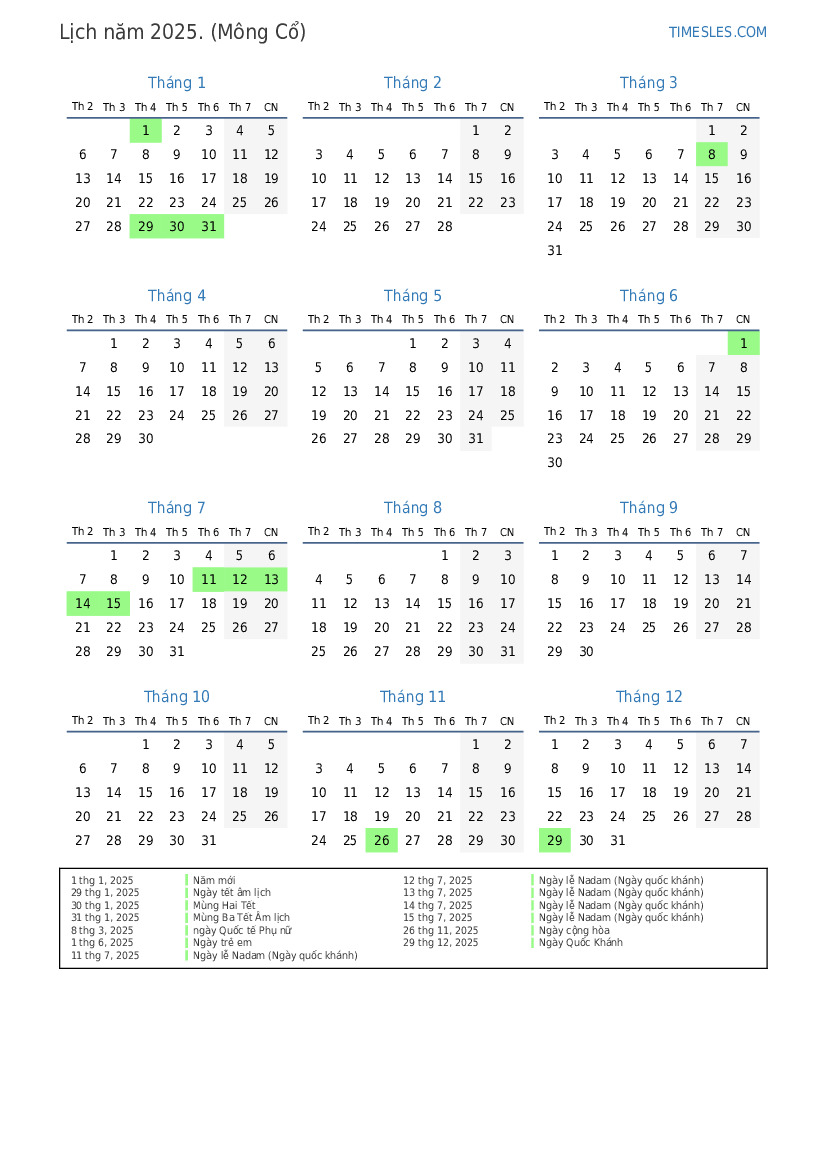 Calendar 2025 Mongolia Foremost Updated Superior Consequent Jan 2025