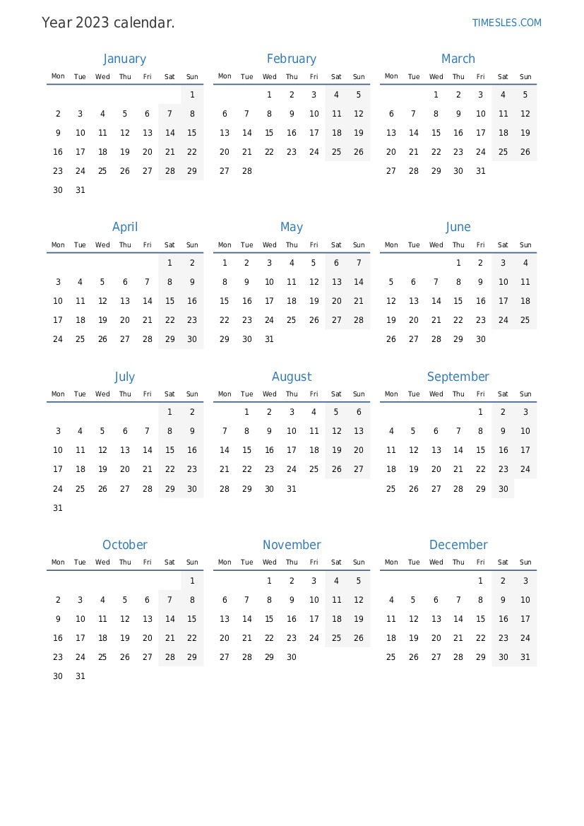 Calendar For 2023 With Holidays In Kuwait Print And Download Calendar
