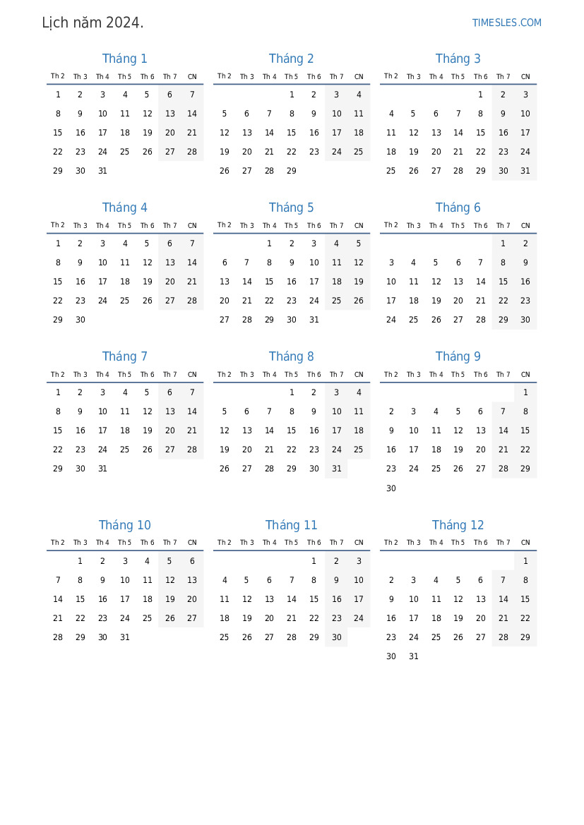 2024 Calendar Panchang - Julian Calendar 2024