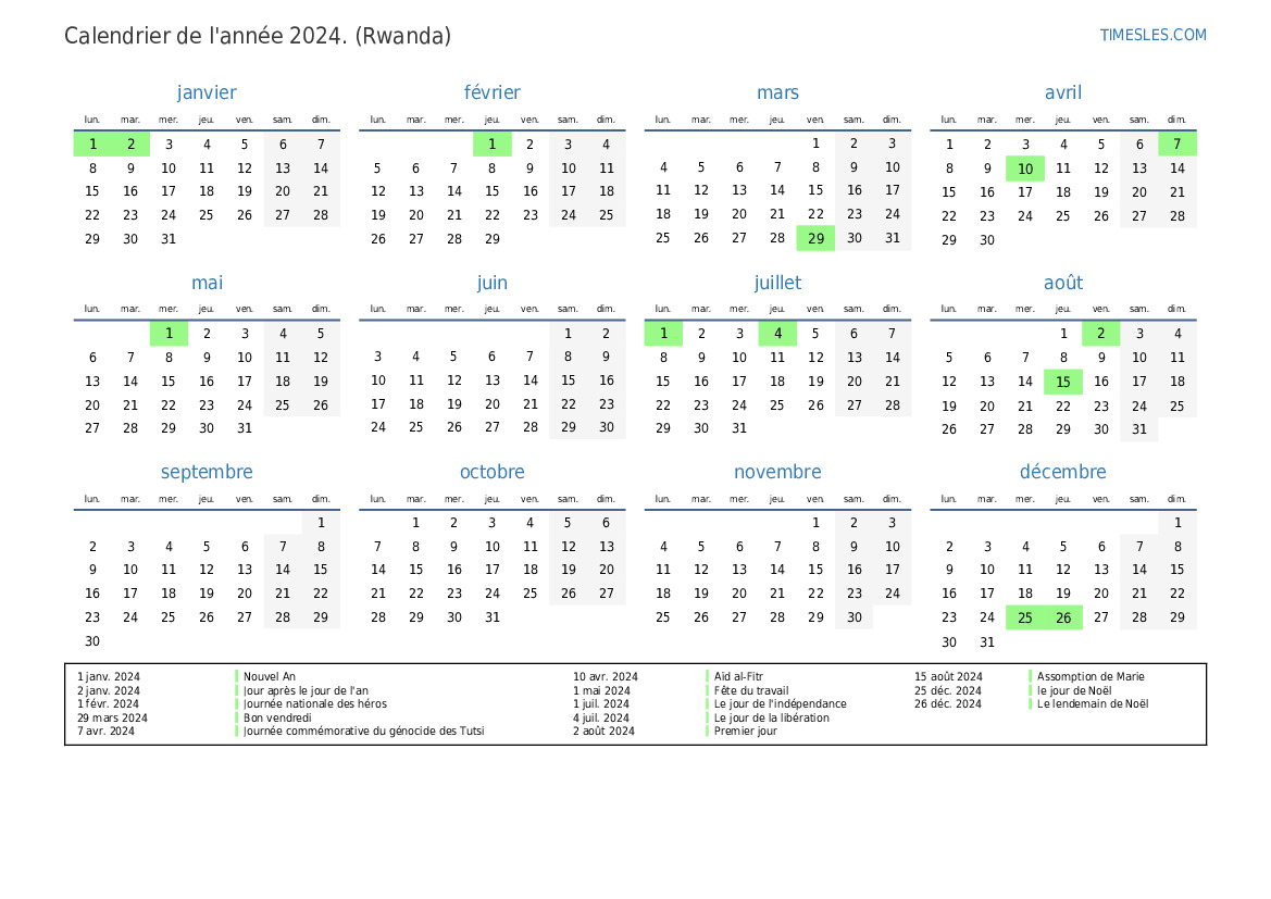 School Calendar 2024 Rwanda Joye Nellie