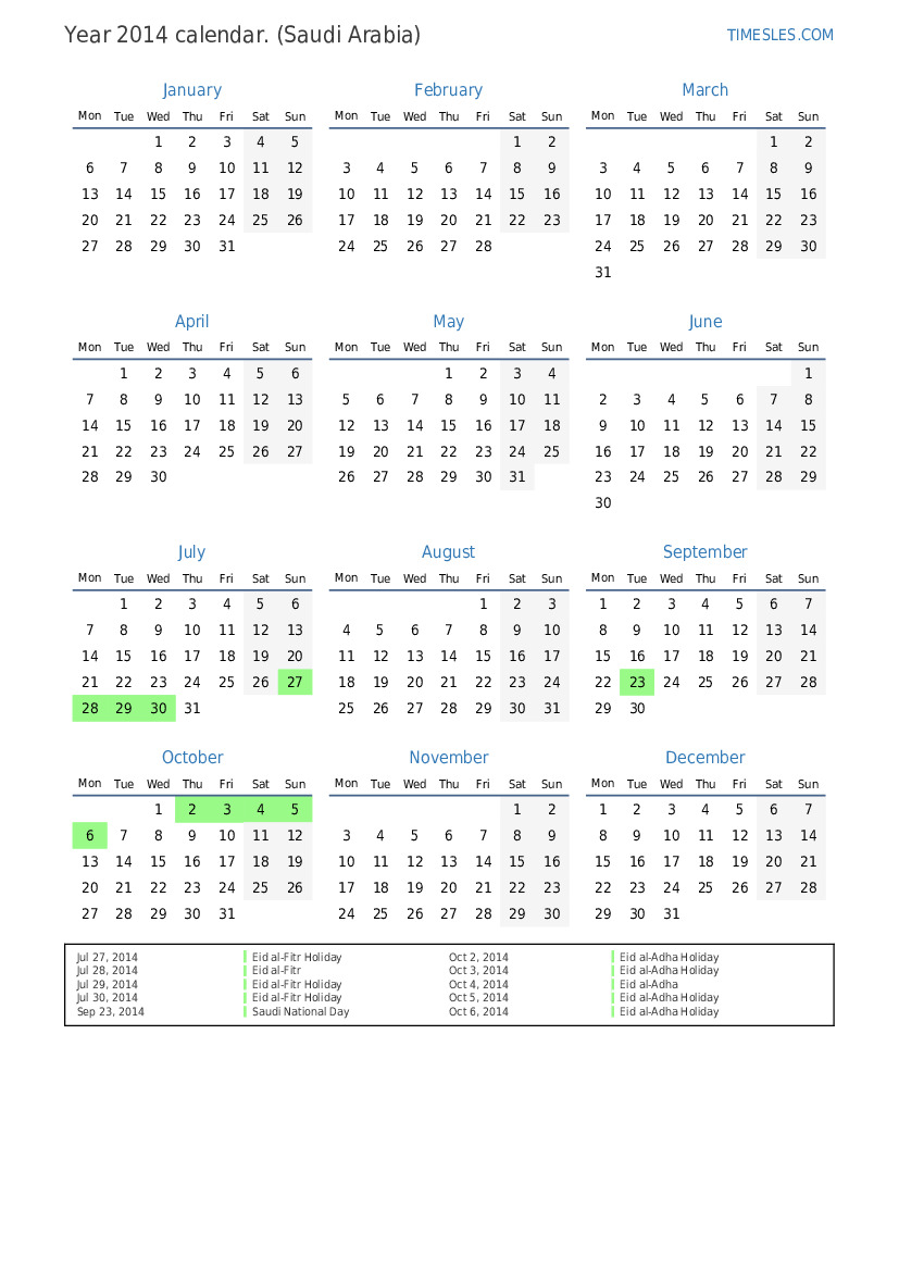 Aramco calendar 2022 pdf