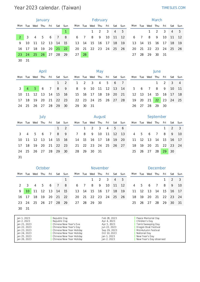 Calendar 2024 Taiwan Daffy Laurie