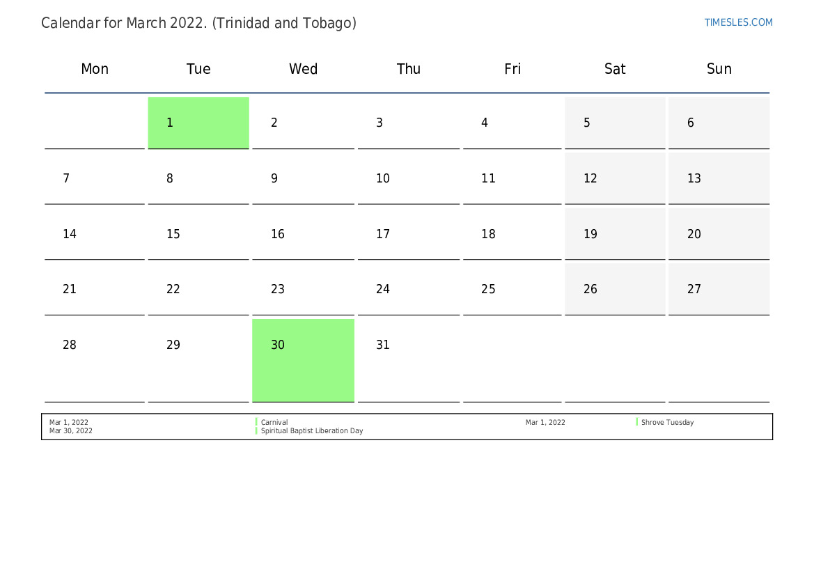 Calendar 2024 Trinidad And Tobago Easy to Use Calendar App 2024